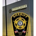 Shenandoah County Sheriff's Office logo on top of a picture of the Sheriff's Office building.