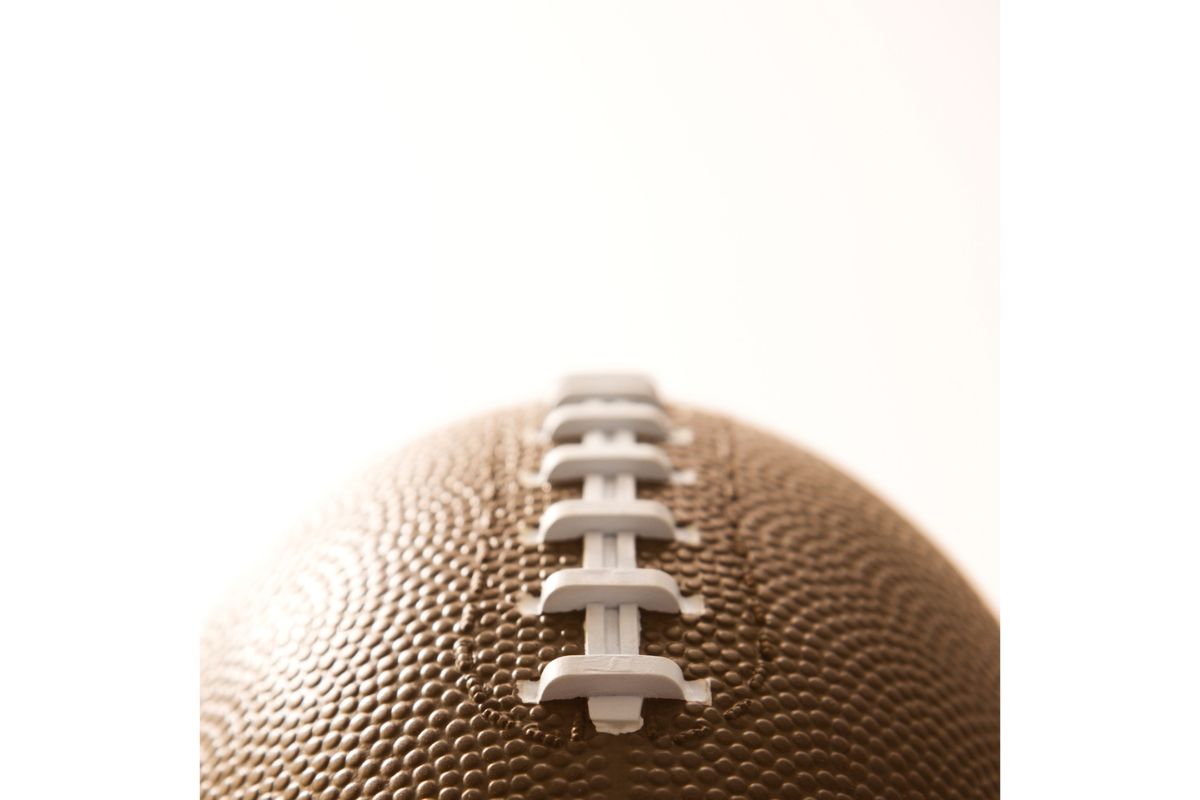 A football on a white background