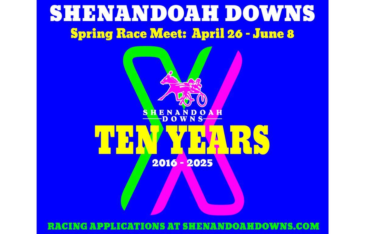 Shenandoah Downs 10-year anniversary logo