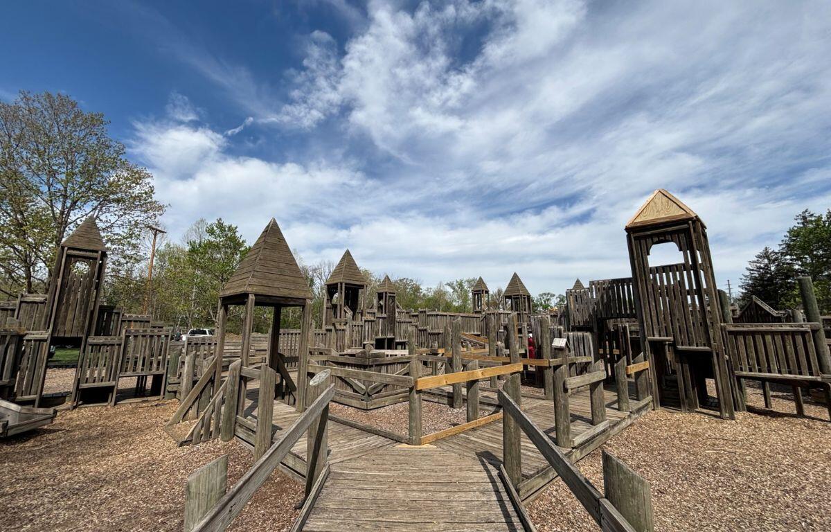 Kids Castle Playground at Purcell Park in April 2025