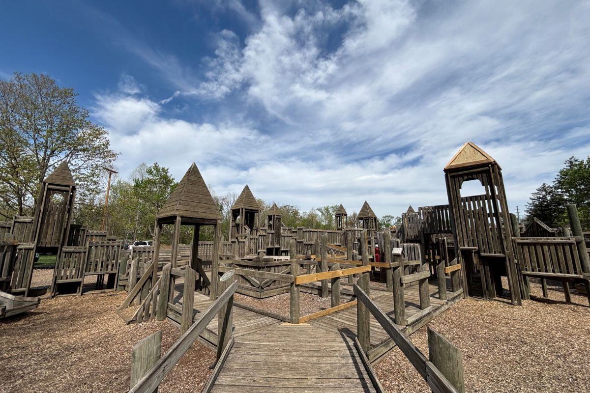 Kids Castle Playground at Purcell Park in April 2025