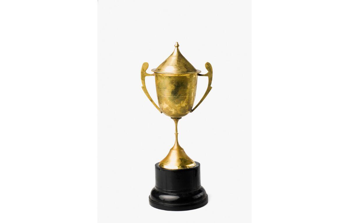 closeup of a trophy