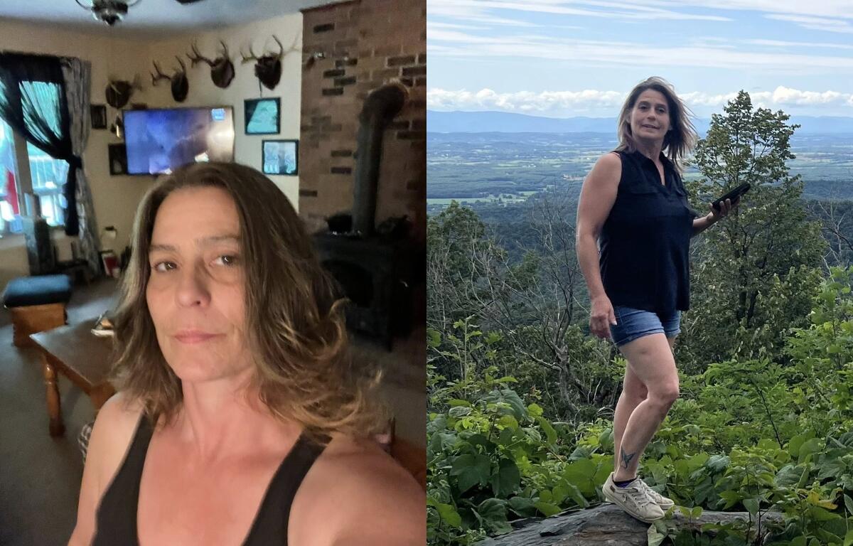 Two photos of missing person Janice Joyce from Shenandoah County.