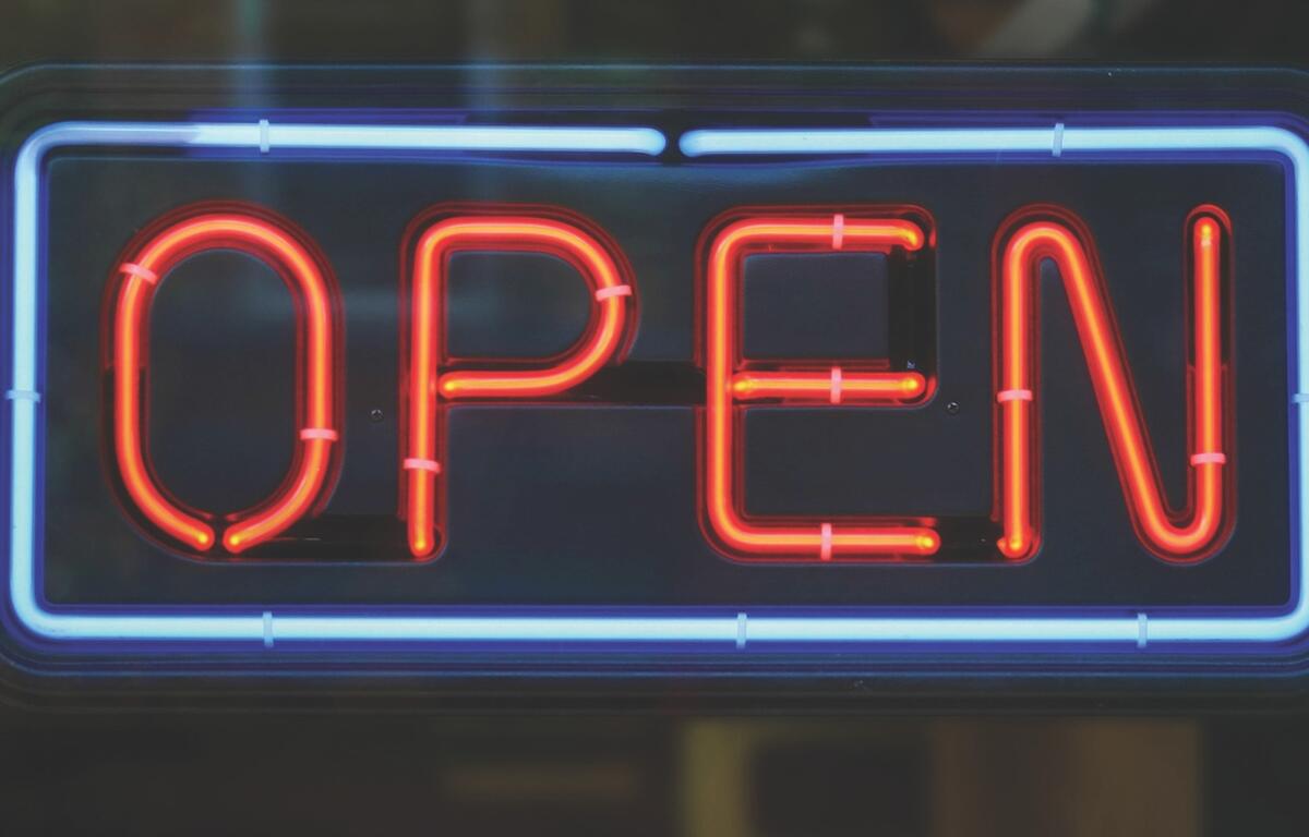 LED Open sign.
