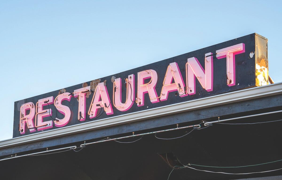 A restaurant sign.