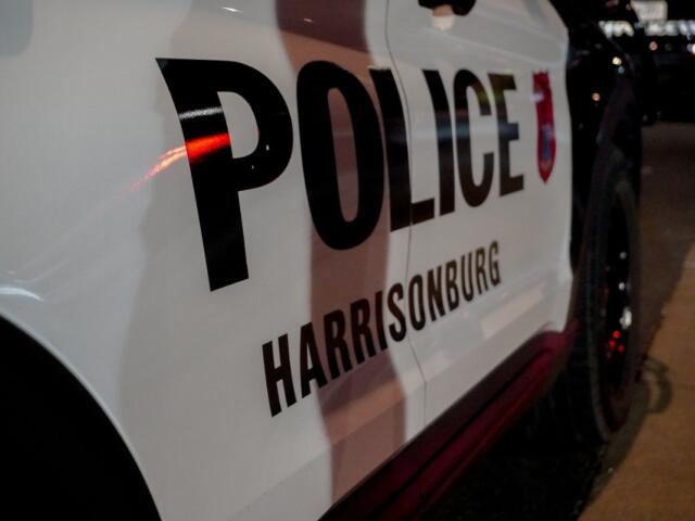 Up close of a Harrisonburg Police car.