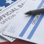 Up close of filling out a ballot