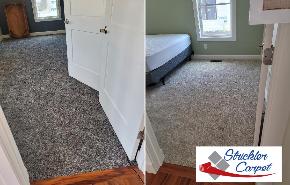 Carpet install by Strickler Carpet
