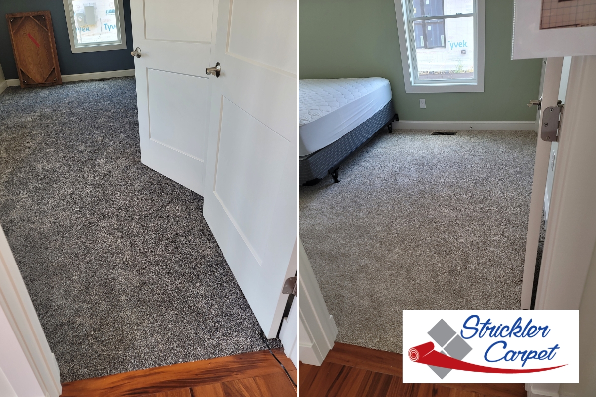 Carpet install by Strickler Carpet