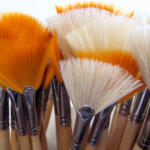 Artistic Painting Brush Display