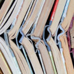 Image of stack old hardcover bound books