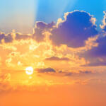 Colorful bright sunrise