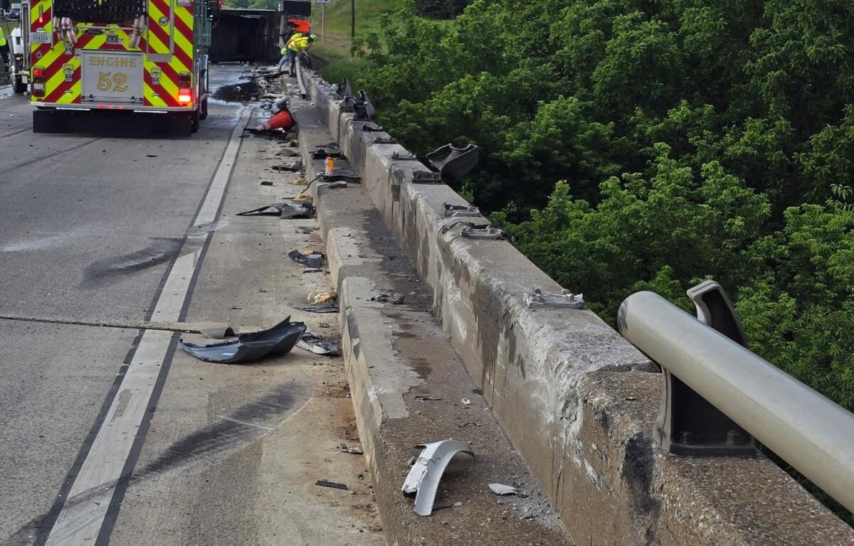 Accident Tractor trailer Crash Middle River Verona Virginia