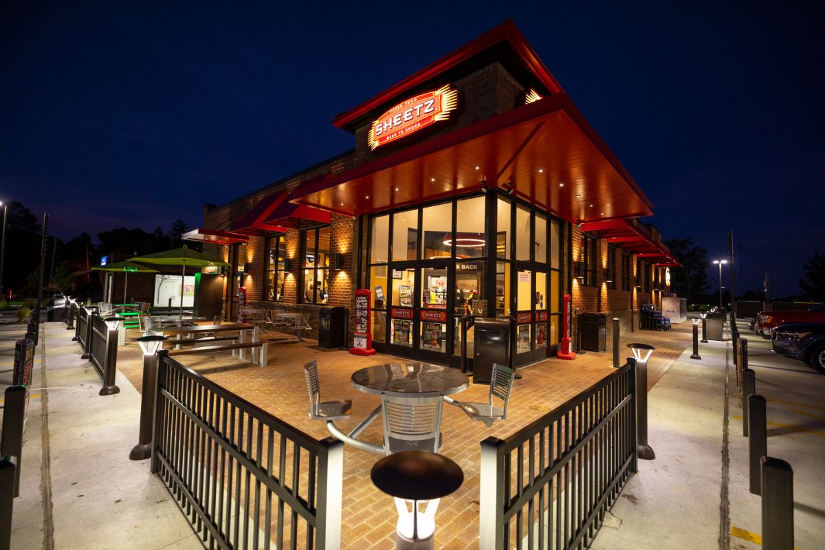 Sheetz exterior at night