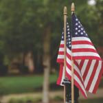 Two American flags