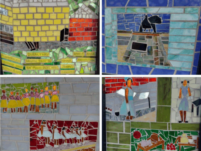 Examples of “Newtown Before Urban Renewal” mosaics