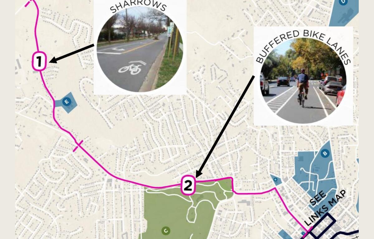 A map showing the highlighted area of Churchville Avenue.