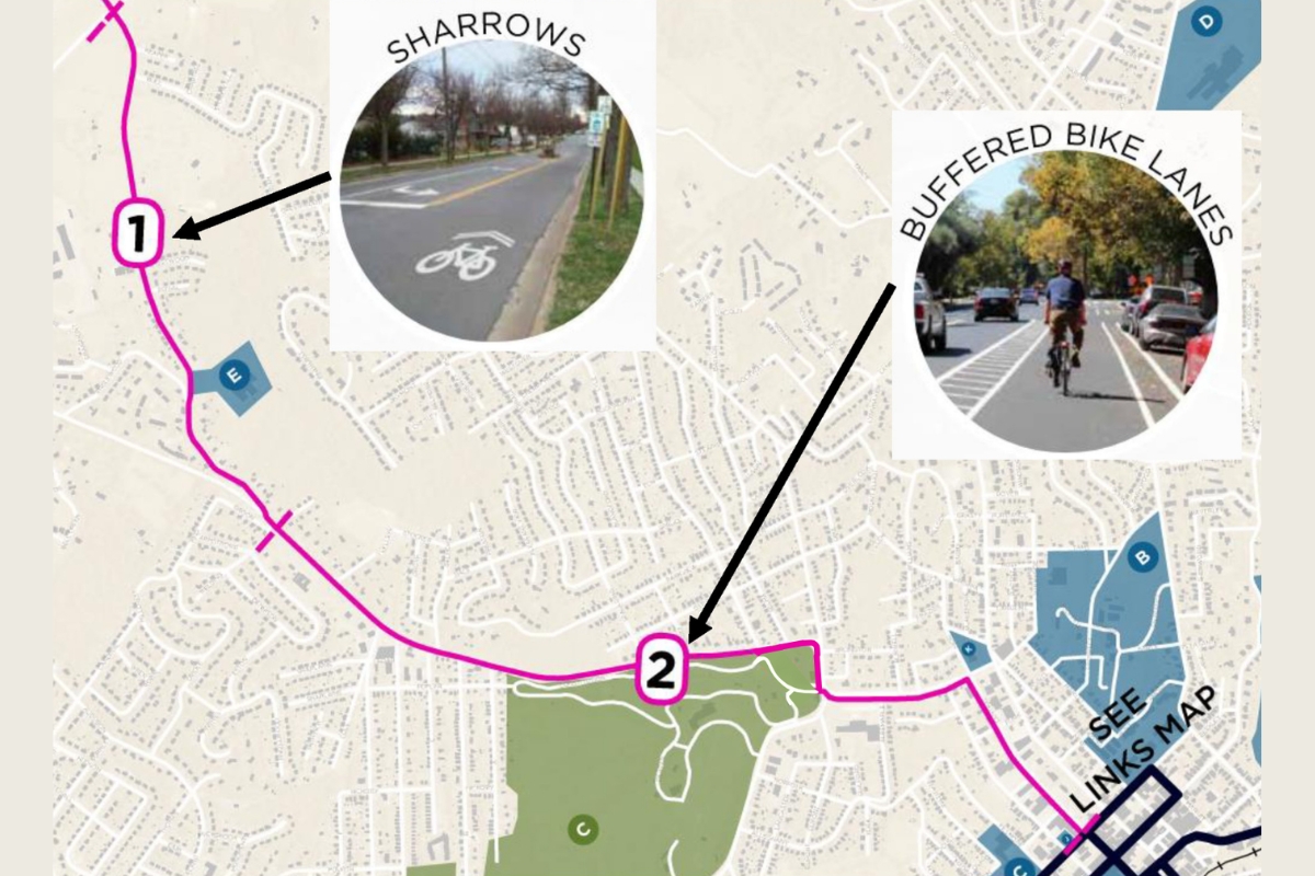 A map showing the highlighted area of Churchville Avenue.