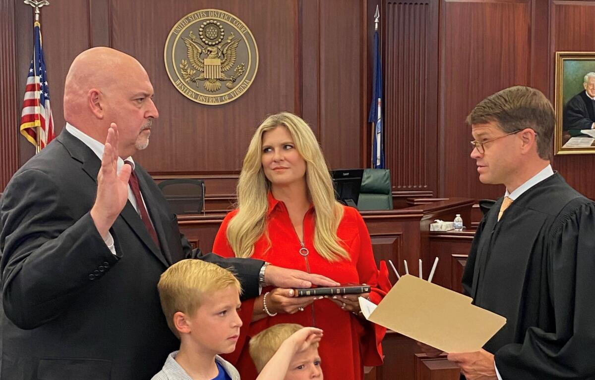 C. Todd Gilbert Sworn in as U-S Attorney for the Western District of Virginia.