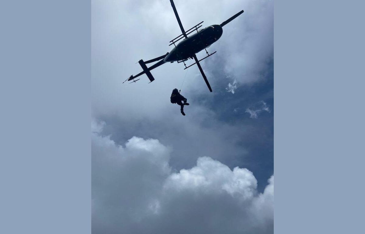 MED-FLIGHT 1 RESCUES HIKER IN MADISON COUNTY