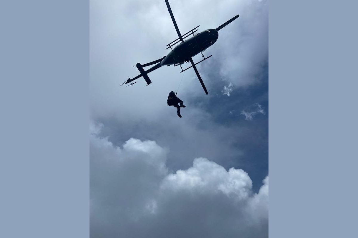 MED-FLIGHT 1 RESCUES HIKER IN MADISON COUNTY