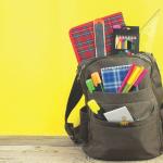 Backpack with school supplies