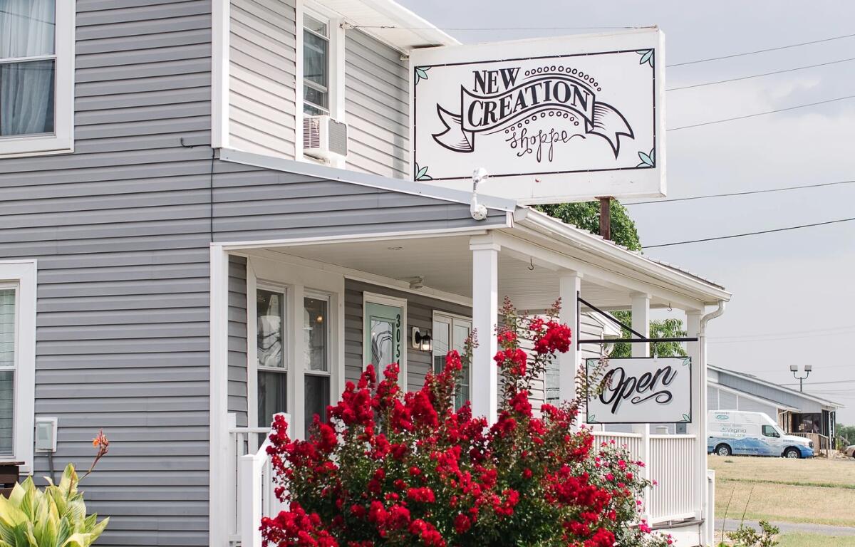 The front of New Creation VA's shop.