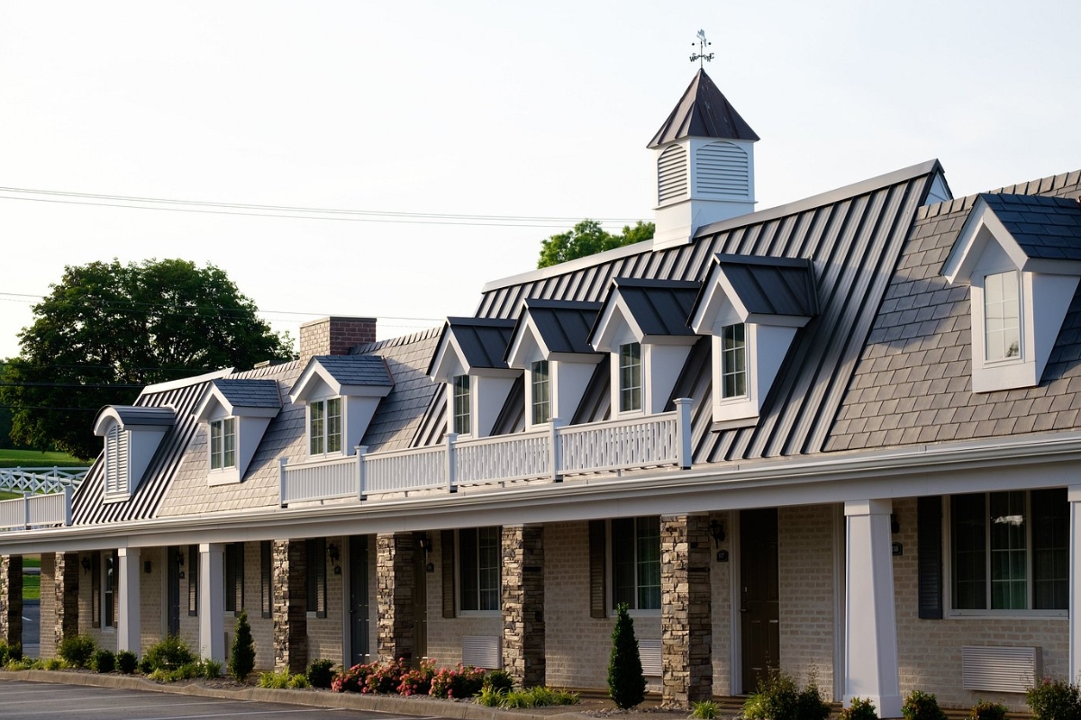 Outside of the village inn.