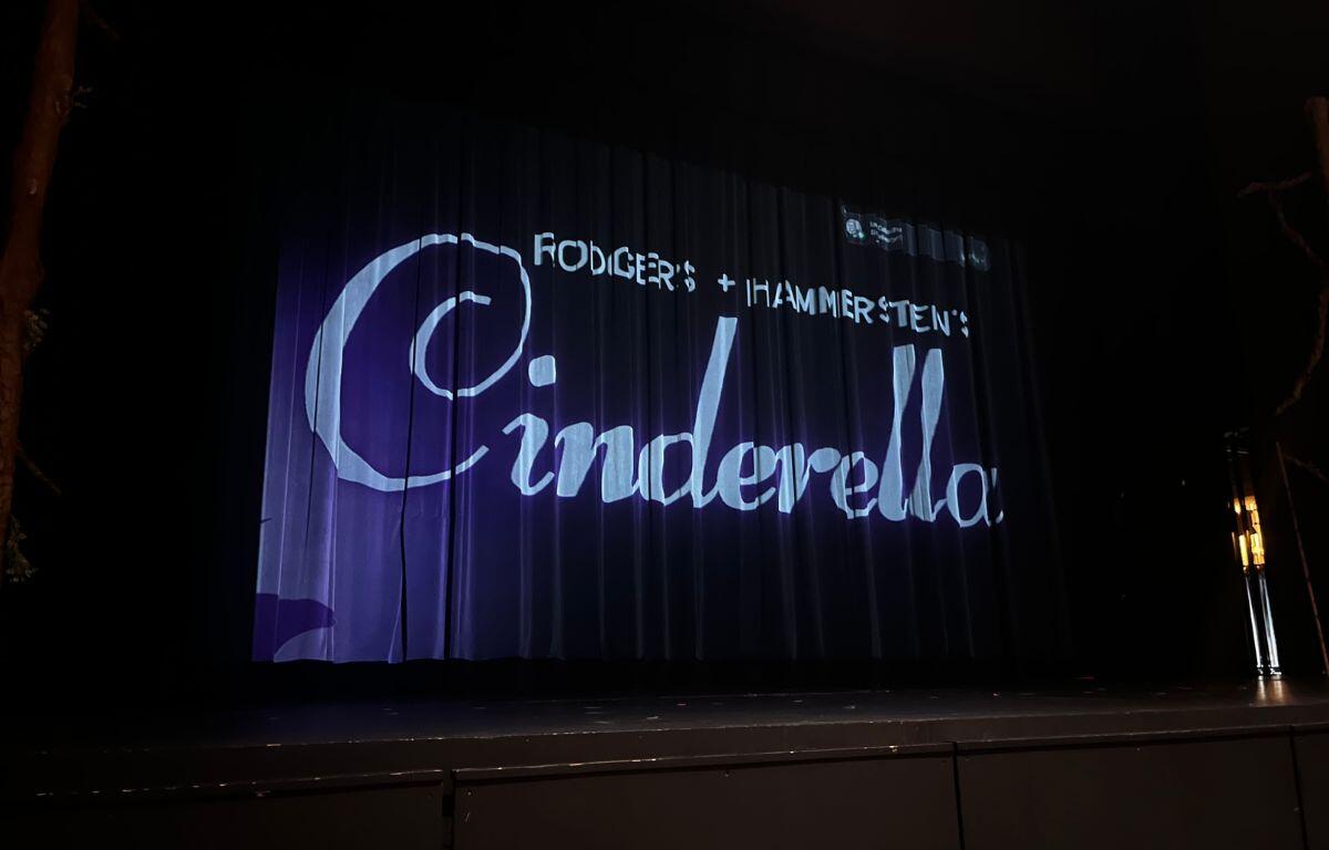 Projection of Rodgers and Hammerstein's Cinderella on stage