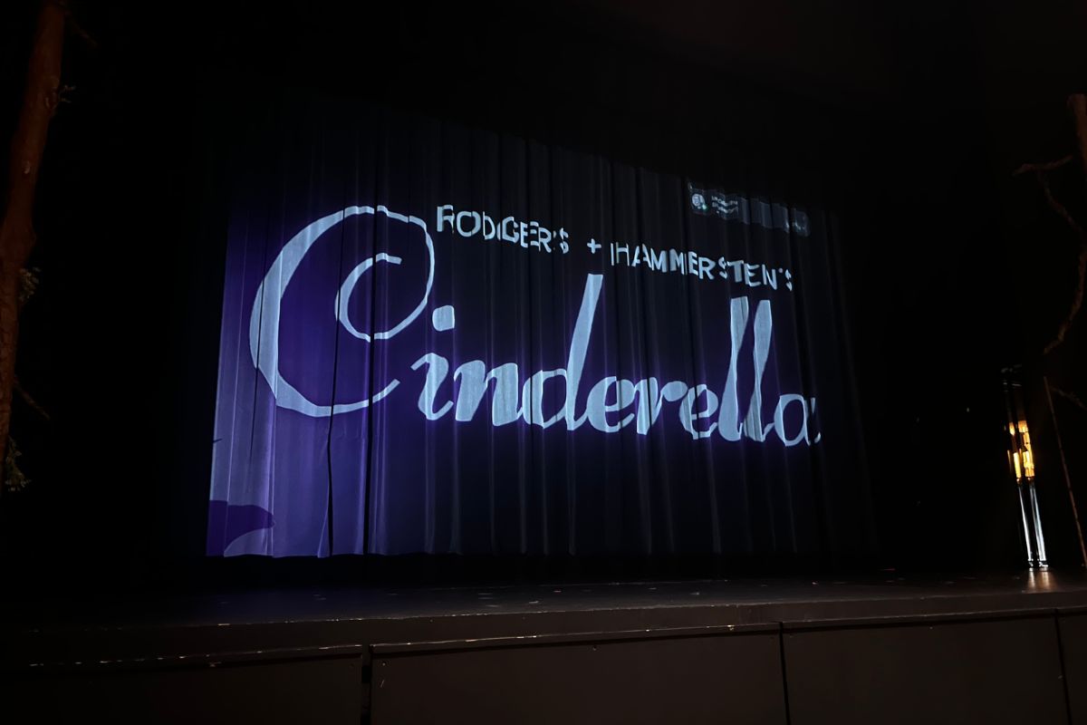Projection of Rodgers and Hammerstein's Cinderella on stage