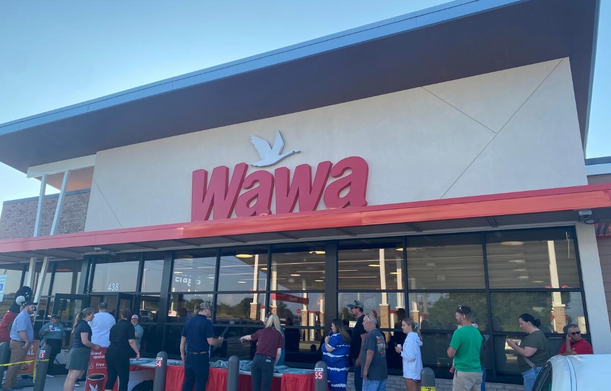The front of the Wawa store.