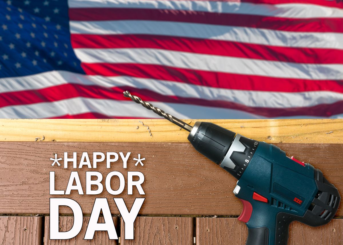 Labor Day Weather American Flag Drill image