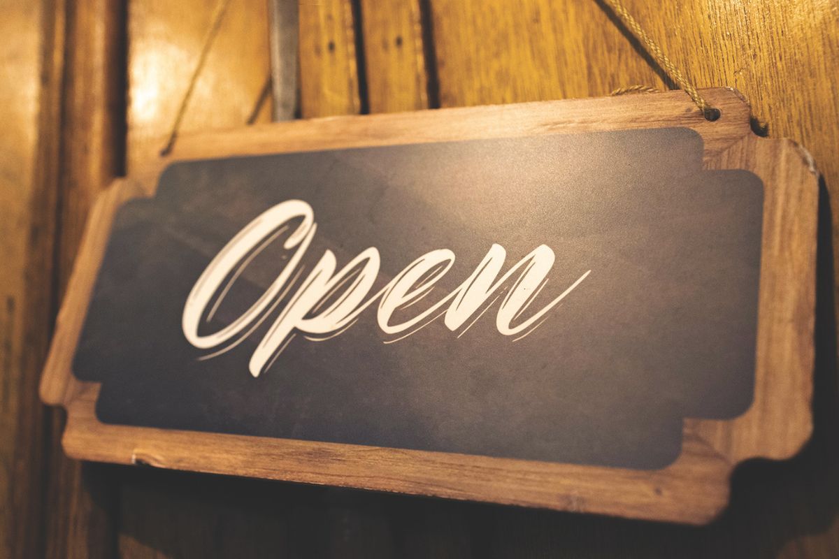 Open sign
