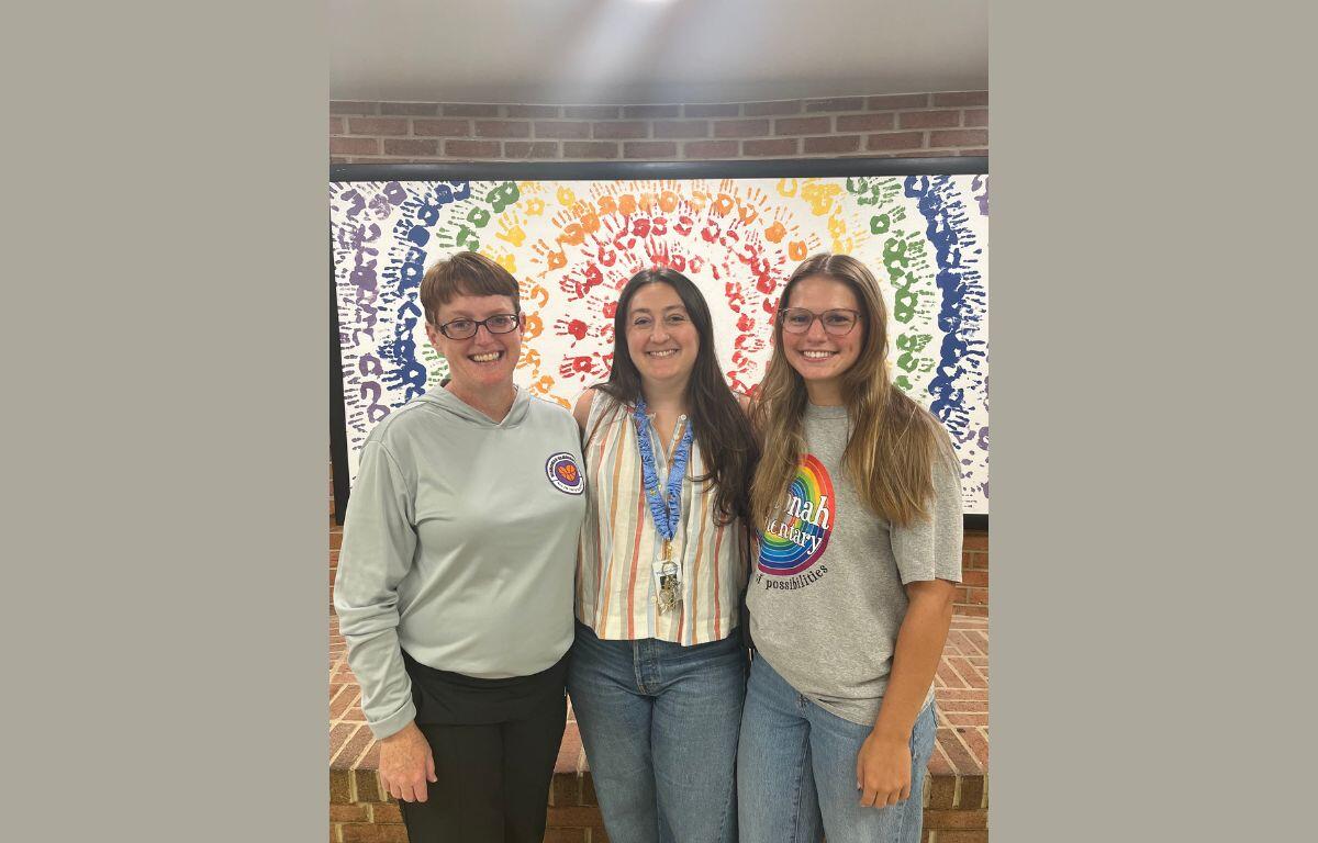Wenonah Elementary counselors Megan Reed and Hannah Mills with school psychologist Amy Hutcherson