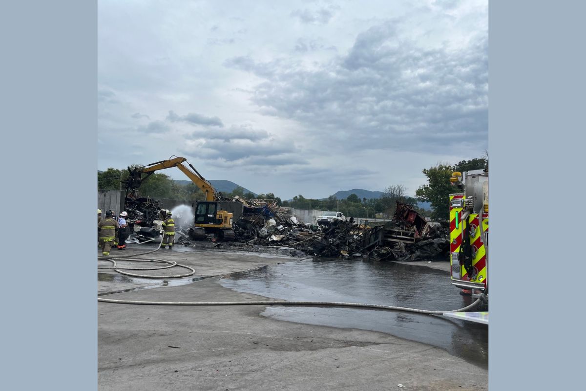 scrapyard fire