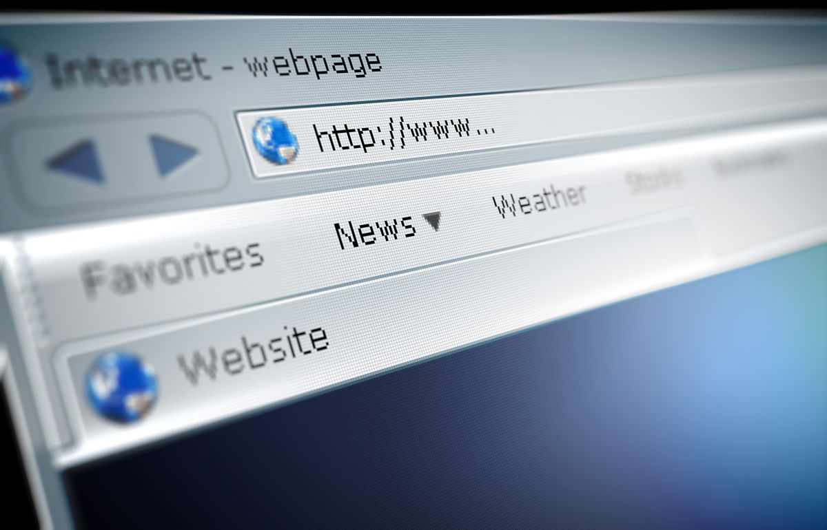 Up close of a webpage.