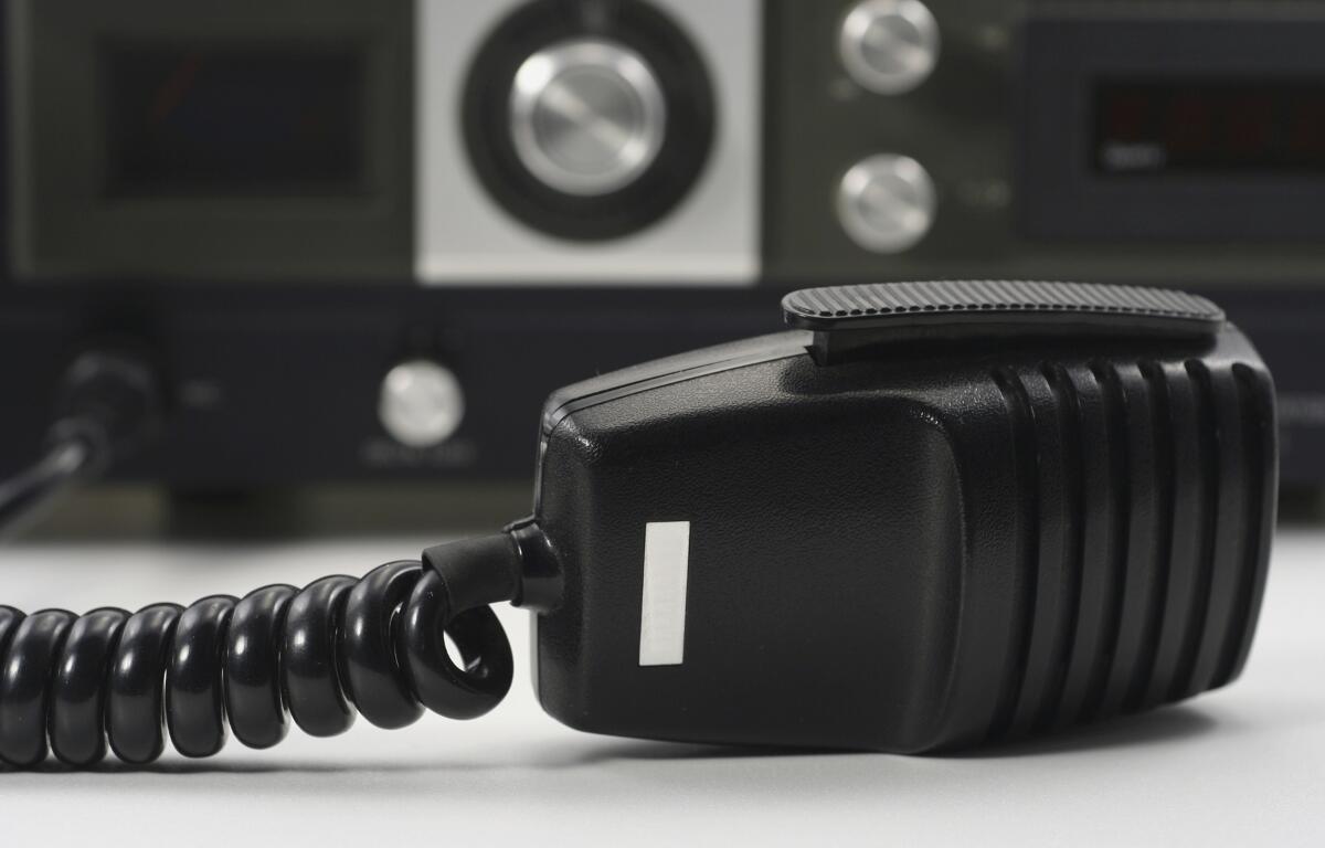 Up close of a radio