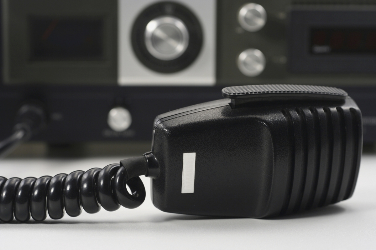 Up close of a radio
