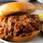 A pulled BBQ sandwich