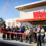 Confetti flies in front of the new Elkton Wawa location.