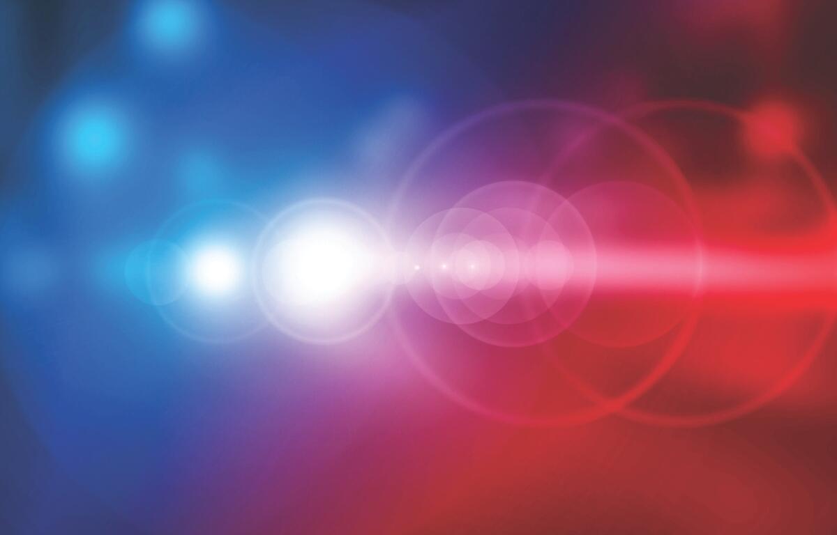 Up close of police lights.