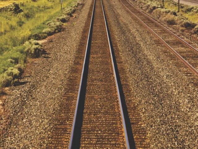 Overview of a railroad track