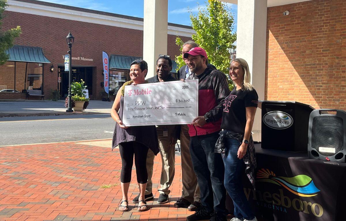 T Mobile Grant check presentation in Waynesboro
