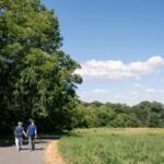 A couple walking