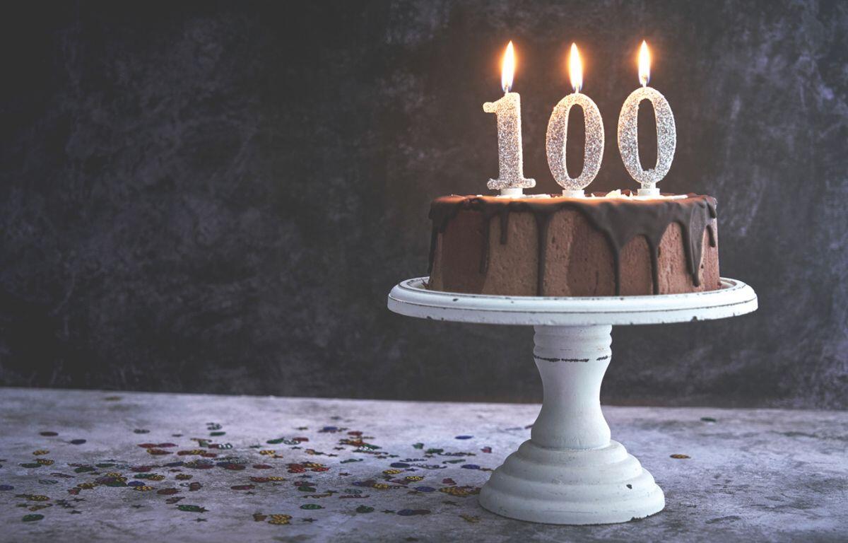 100th birthday cake