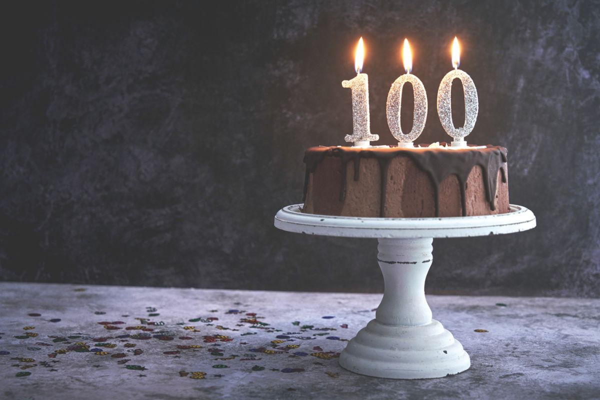 100th birthday cake