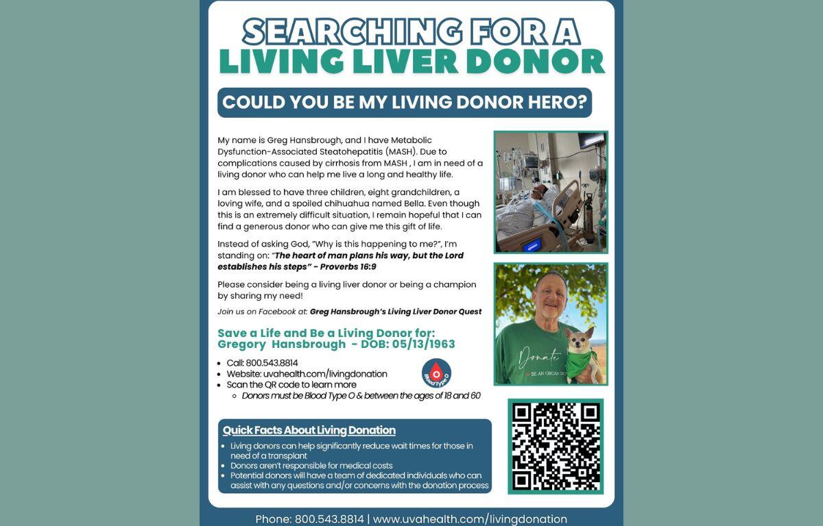 searching for a living liver donor flyer