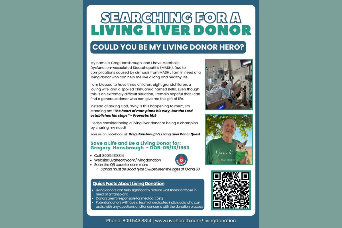 searching for a living liver donor flyer
