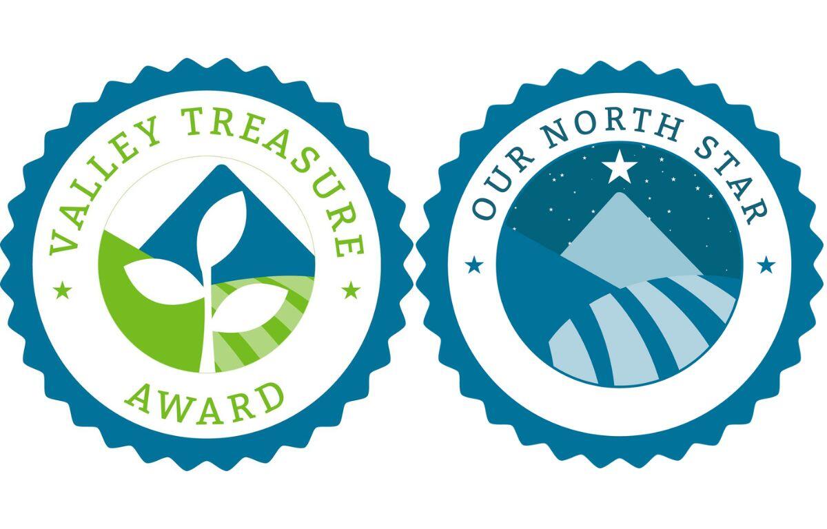 Valley Treasure Award and Our North Star Award seals