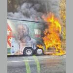 Winsome Earle Sears Bus on Fire